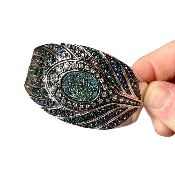 Victoria Wieck Peacock Drusy Watch Bracelet - Picture 3 of 8